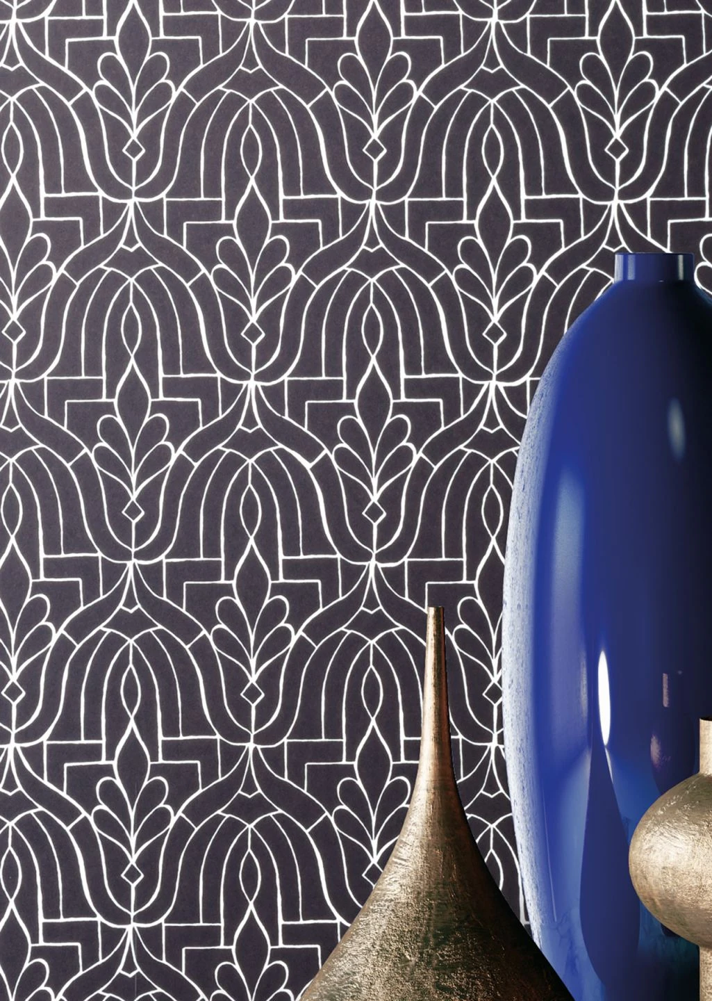 Tapete Lotus Schwarz