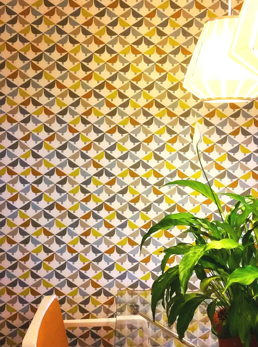 Tapete Marga Ockergelb – Bild 3