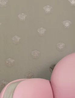 Versace Tapete Maxima Grau Schimmer