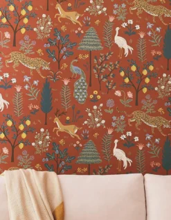 Tapete Menagerie Kupferbraun