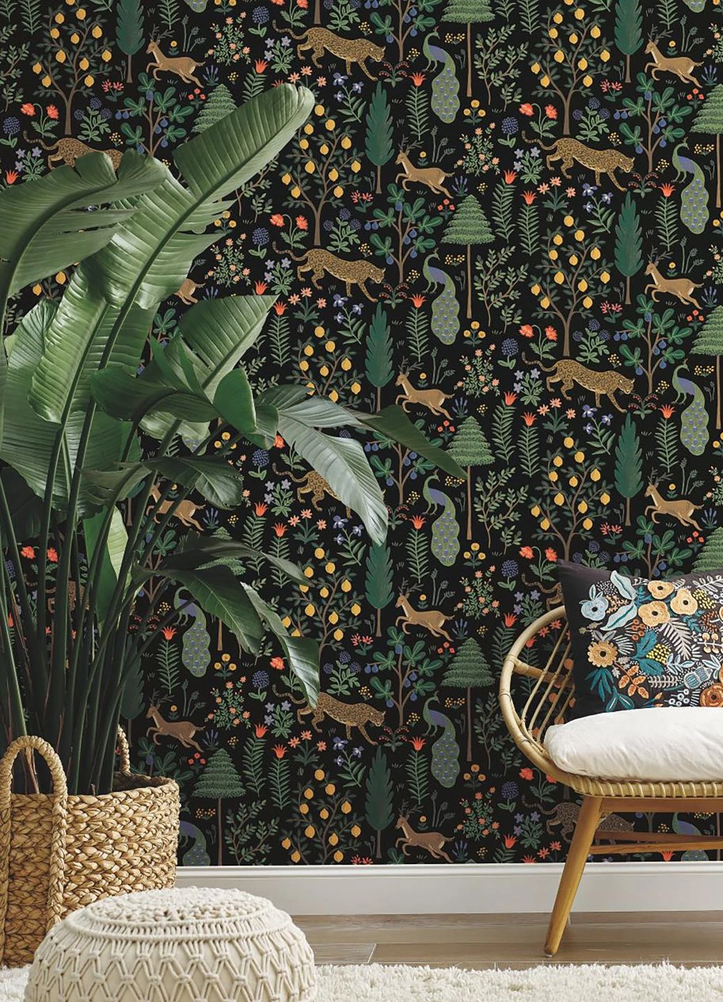 Selbstklebende Tapete Menagerie Schwarz – Bild 2