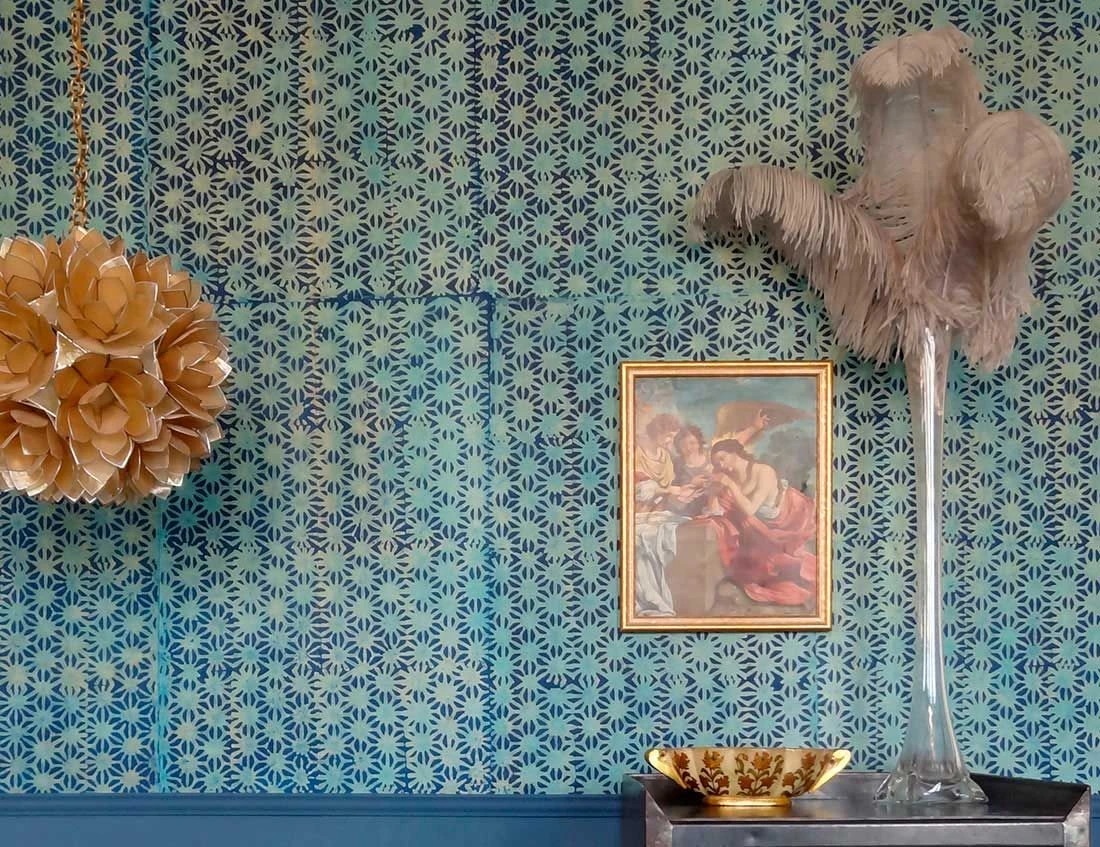 Tapete Methok Dunkelblau