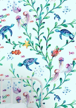 Tapete Miali Zartblau