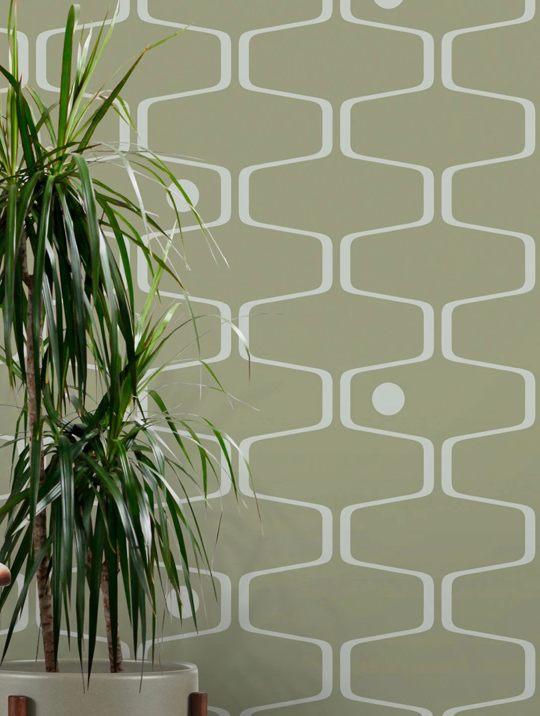 Tapete Nirvanus Hellolivgrün