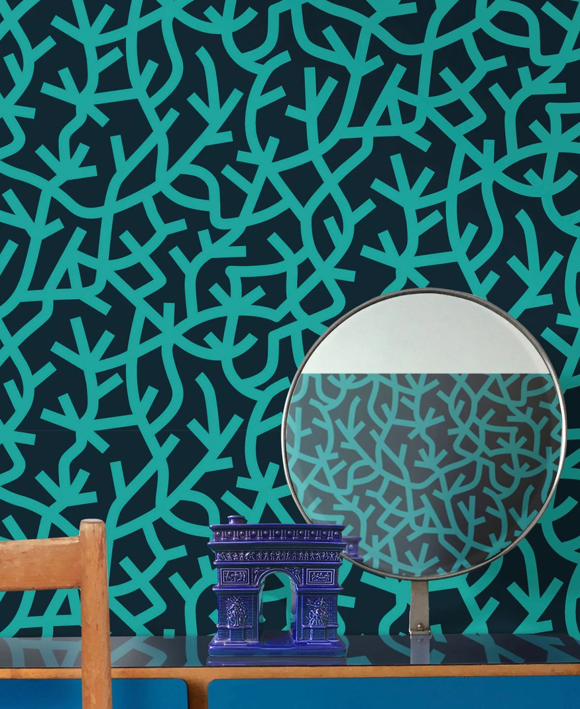 Tapete Oceane Wasserblau