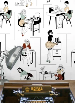 Tapete Office Etiquette Weiss