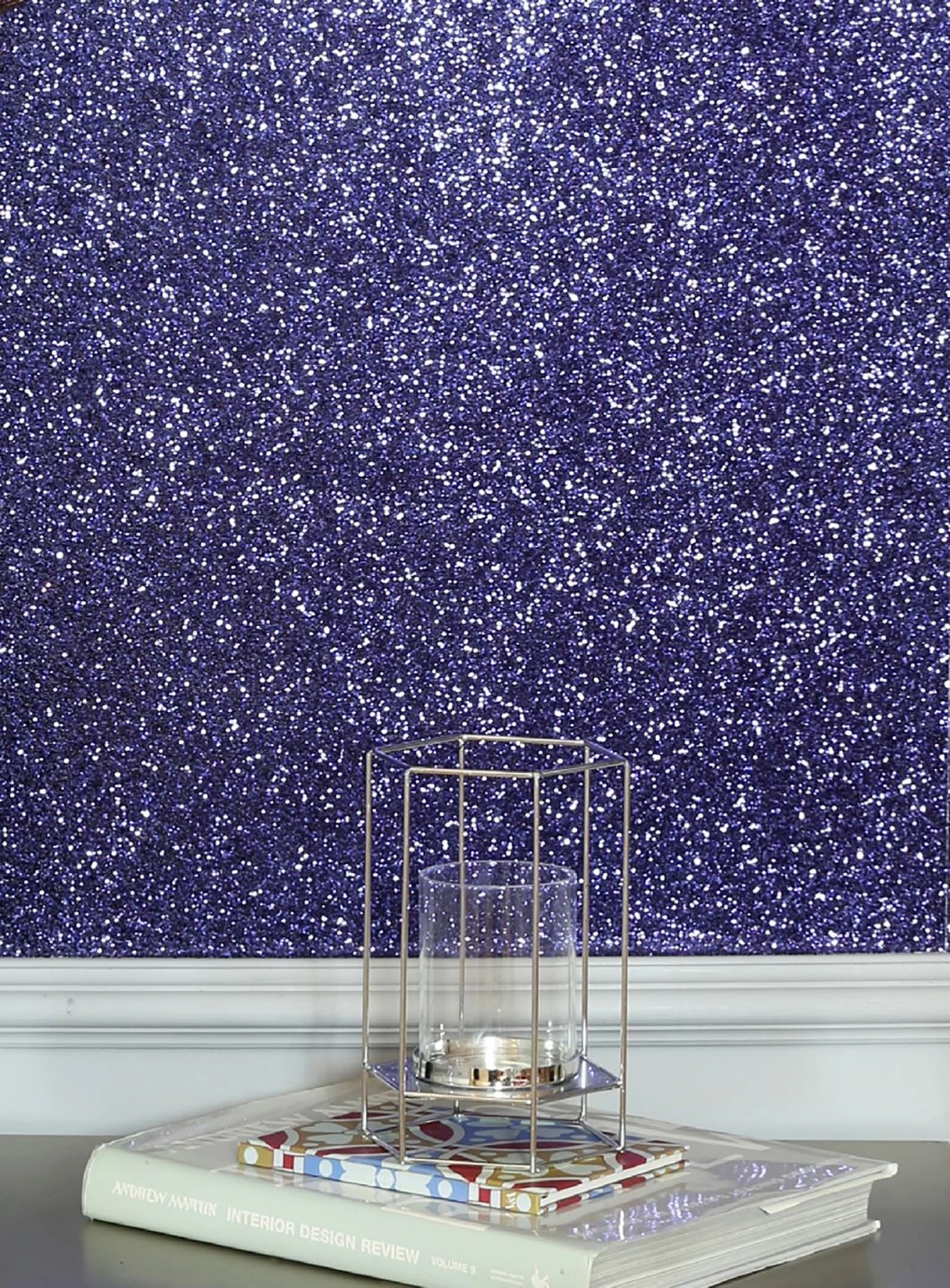 Tapete Paragon Dunkelblau Glitzer