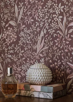 Tapete Pilar Mahagonibraun