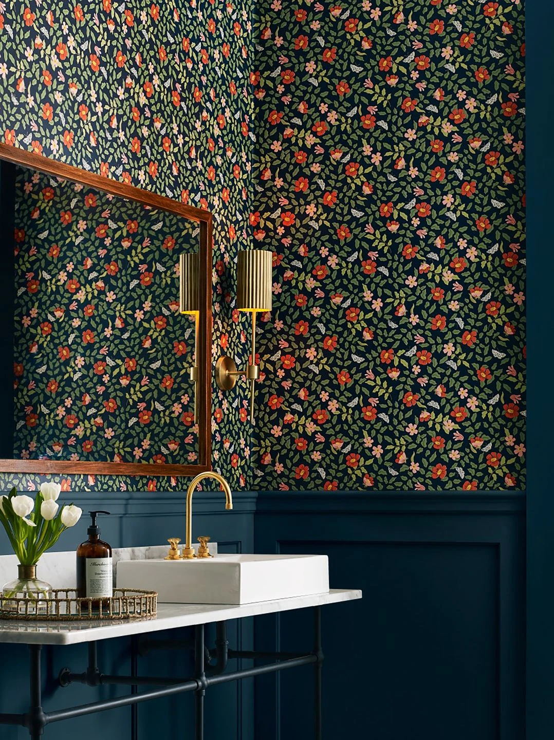 Selbstklebende Tapete Primrose Field Schwarzblau – Bild 3