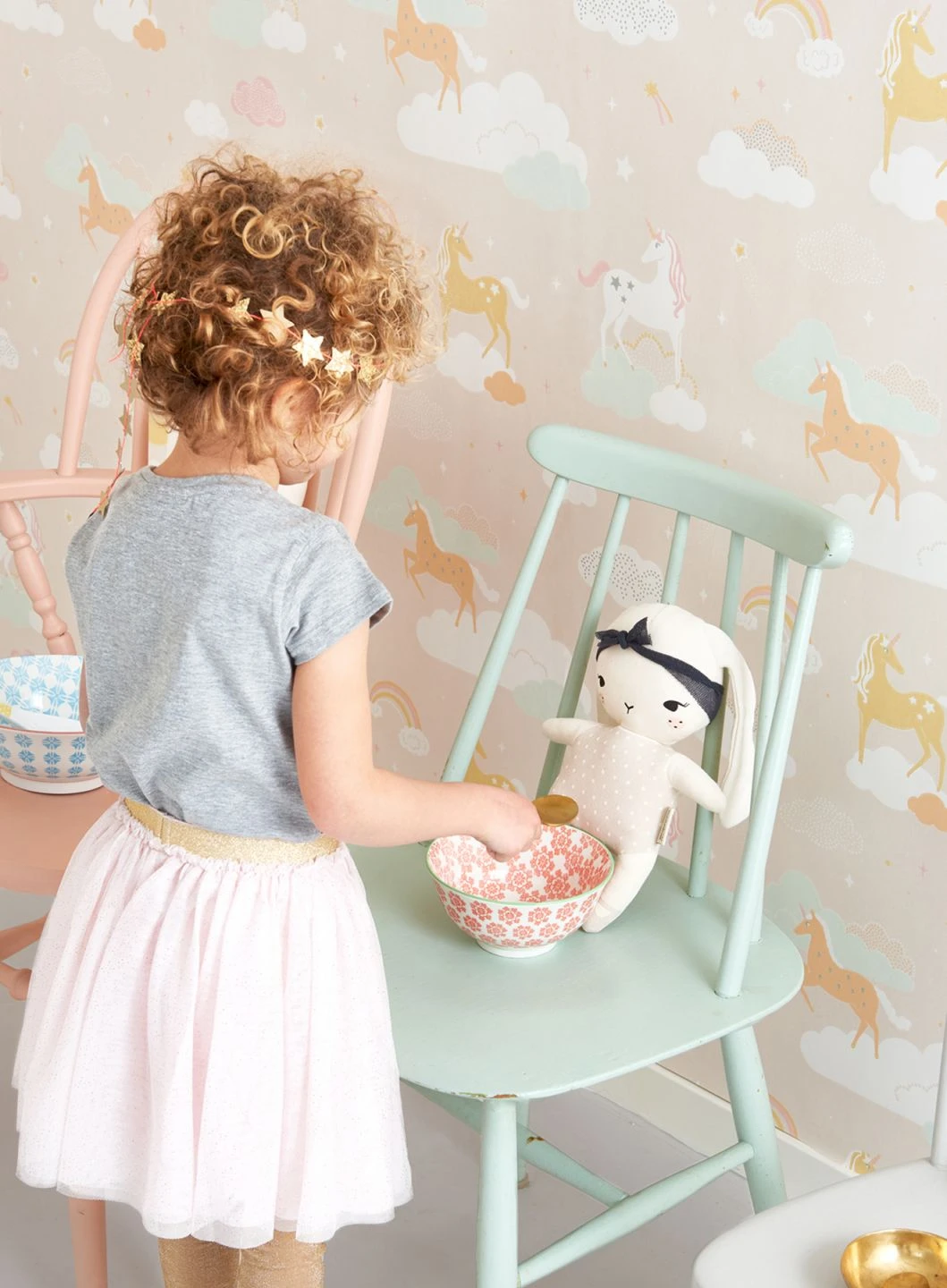 Tapete Rainbow Treasures Zartrosa – Bild 3