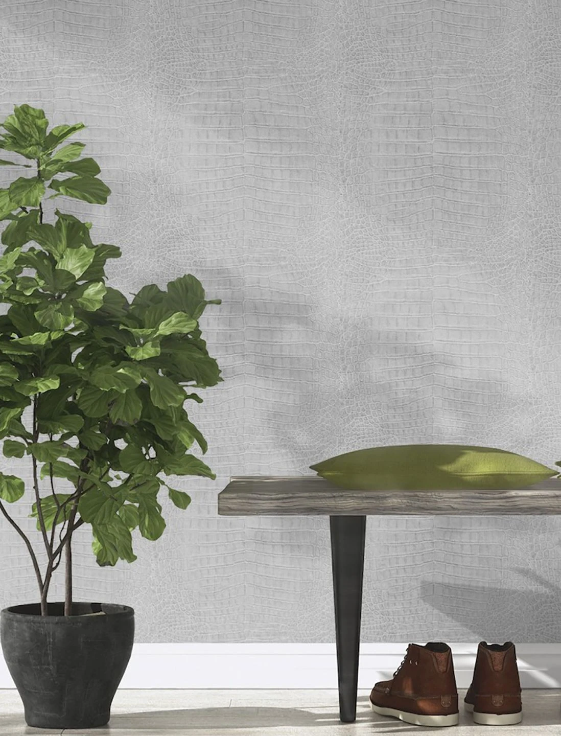 Tapete Reptile 01 Weissaluminium – Bild 3