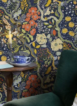 Tapete Rosanna Dunkelblau