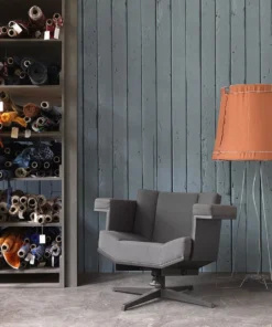 Tapete Scrapwood 18 Dunkelgrau