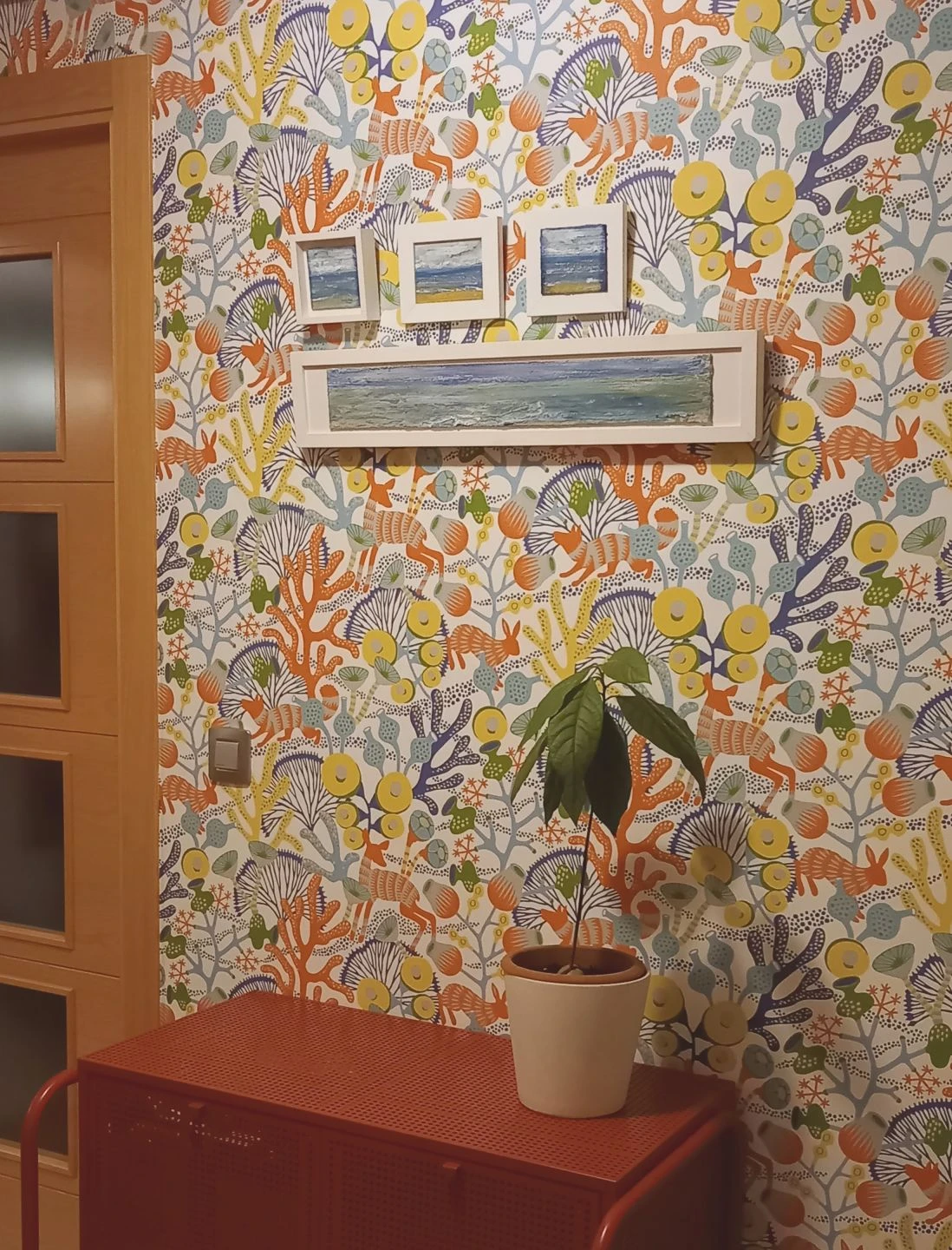 Tapete Serena Korallenrot – Bild 2