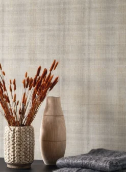 Tapete Shabby Tartan Hellgrau