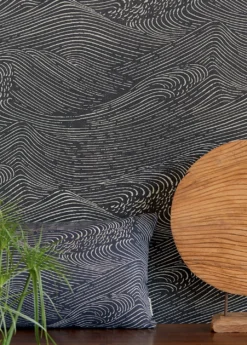 Tapete Ulevan Schwarzgrau