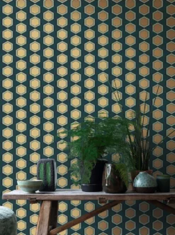 Tapete Uroko Türkisblau