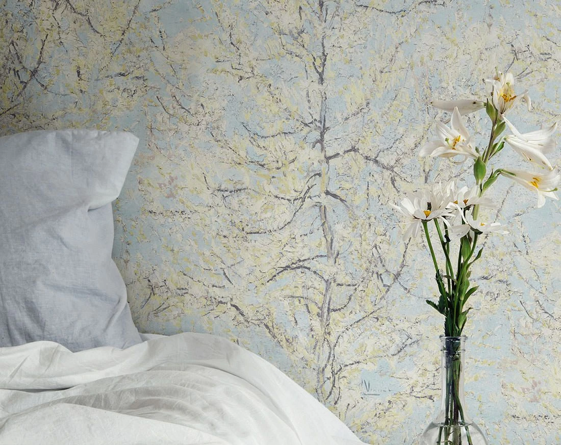 Tapete VanGogh Tree Pastelltürkis