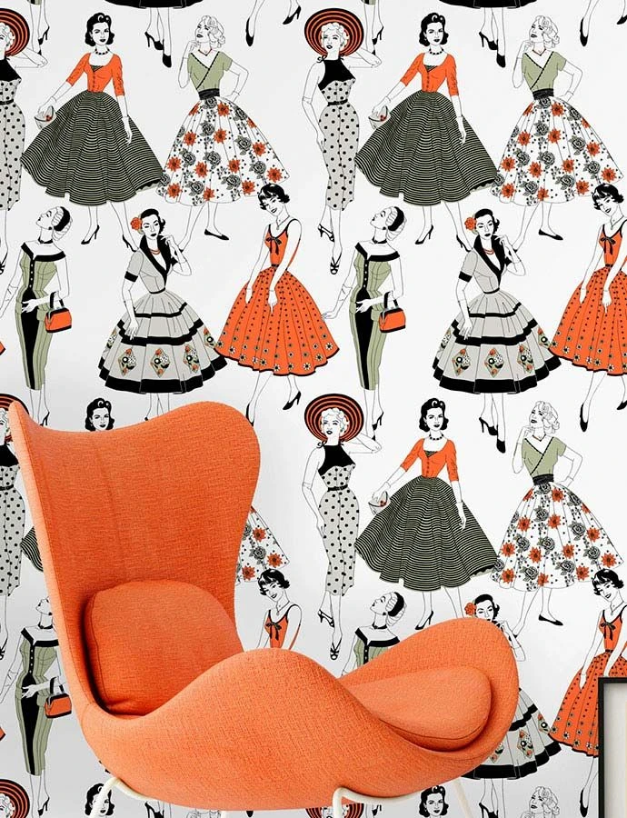 Tapete Vintage Dress Rotorange