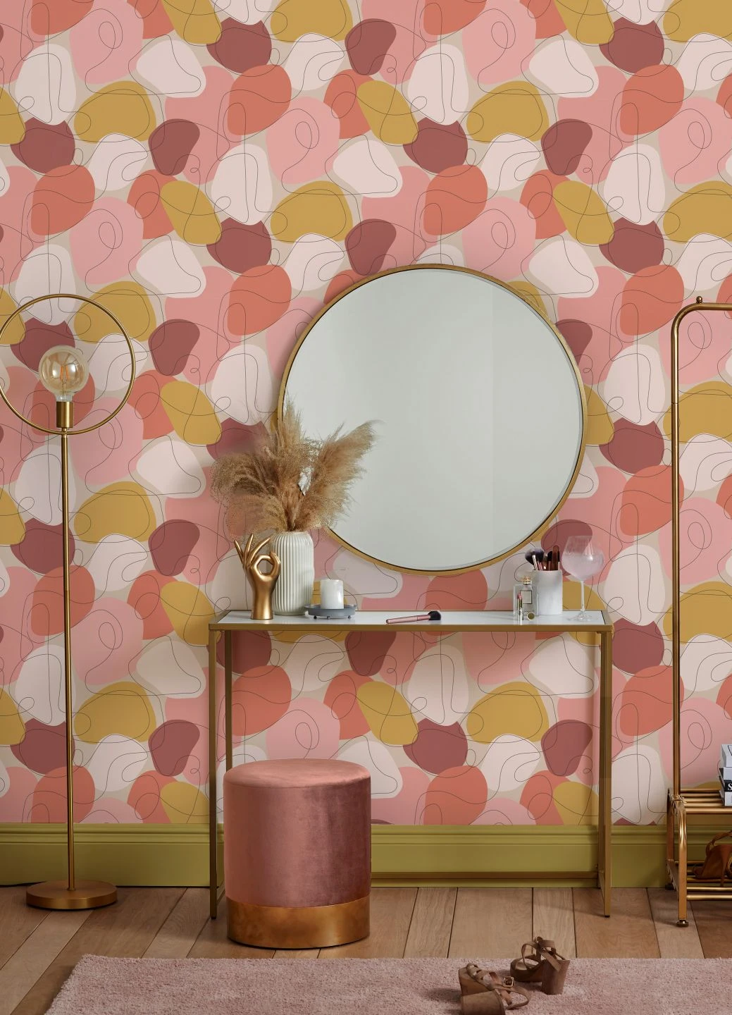 Tapete Woodstock Rottöne – Bild 3