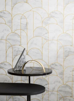 Tapete Zania Grauweiss