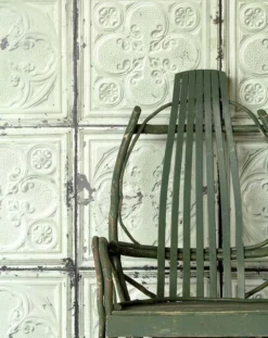 Tapete Brooklyn Tins 05 Weissgrün