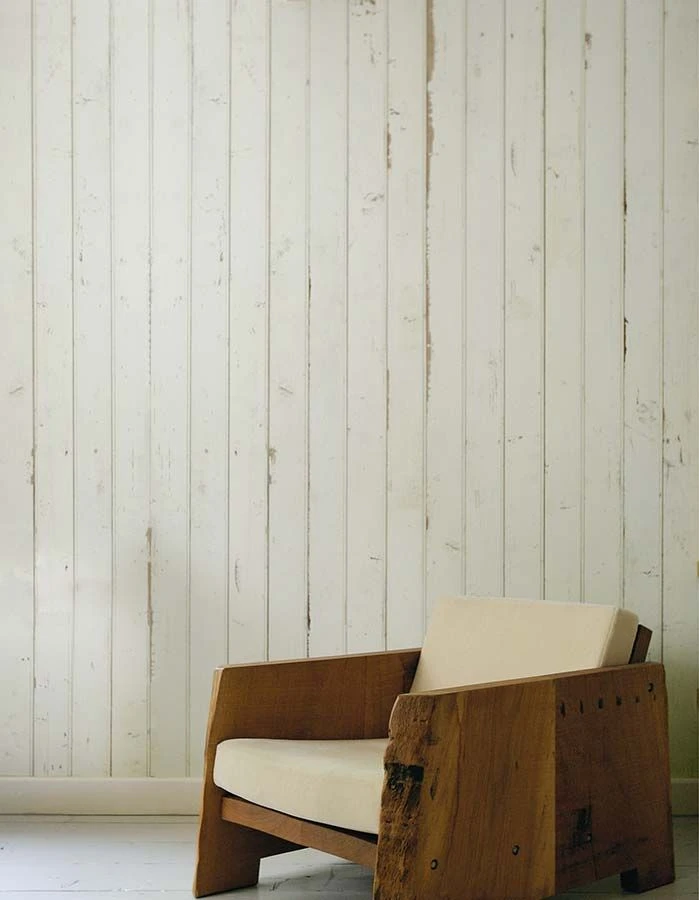 Tapete Scrapwood 08 Cremeweiss