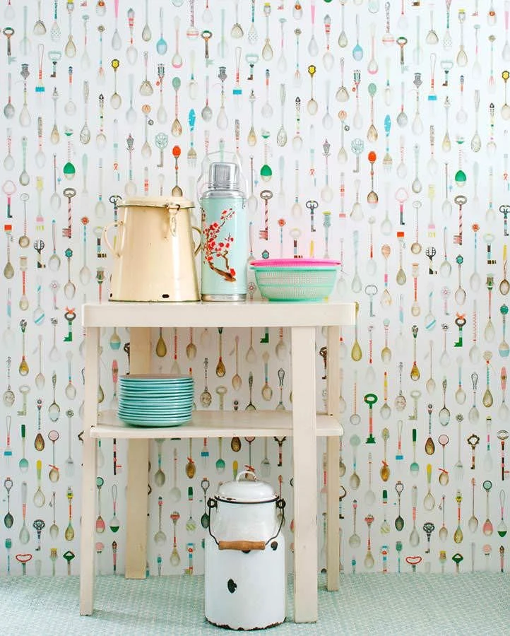 Tapete Teaspoons Bunt – Bild 3